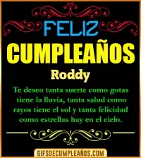 GIF Frases de Cumpleaños Roddy